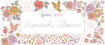 Flower Blooms on Mustard - Fabric by the 1/4 Yard