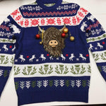 Hairy Highland Coo Ugly Christmas Sweater