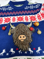 Hairy Highland Coo Ugly Christmas Sweater