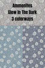 Ammonites from the Dino Glow Collection - 3 Colorways - Fabric by the 1/4 Yard & Bundles