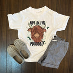 Not in the Mooood Classic Brown Highland Coo Onesies and Toddler Shirts