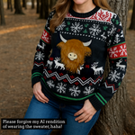 PRE-ORDER *NEW* Hairy Highland Coo Ugly Christmas Sweater