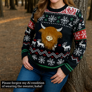 PRE-ORDER *NEW* Hairy Highland Coo Ugly Christmas Sweater