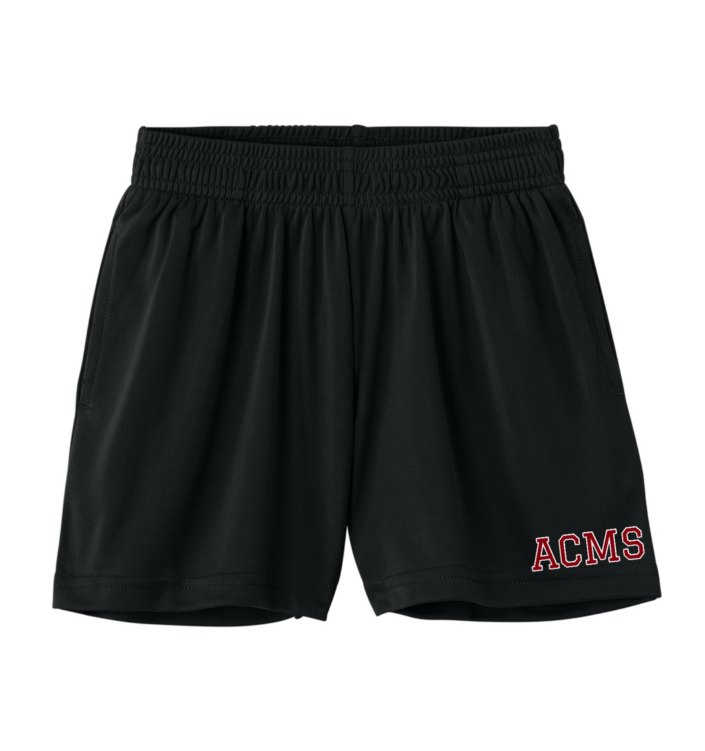 Middle School PE Black Athletic Shorts - 5" and 9" inseams