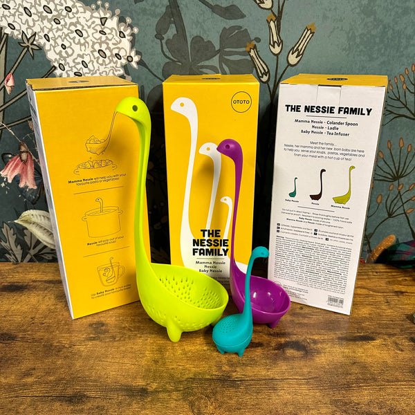 Nessie the Loch Ness Monster Ladles (Original and Mama Colander)