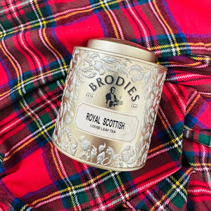 Dented Tin - Brodie's Loose Leaf Tea in Beautiful Scottish Thistle Tin