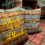 Bone of my Bone Outlander Inspired Embroidered Flannel Envelope Pillowcase