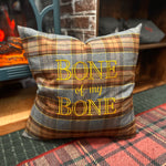 Bone of my Bone Outlander Inspired Embroidered Flannel Envelope Pillowcase