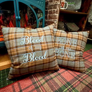 Bone of my Bone Outlander Inspired Embroidered Flannel Envelope Pillowcase