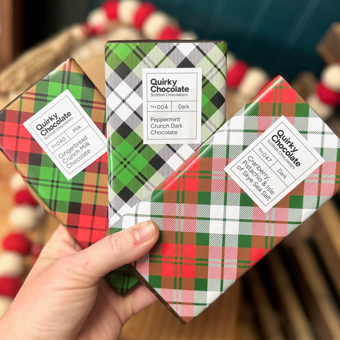 Peppermint Crunch Dark Chocolate Bar by Quirky Chocolate