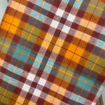Orange, Rust, Teal and White Luxe Collection Plaid Infinity and Blanket Scarves