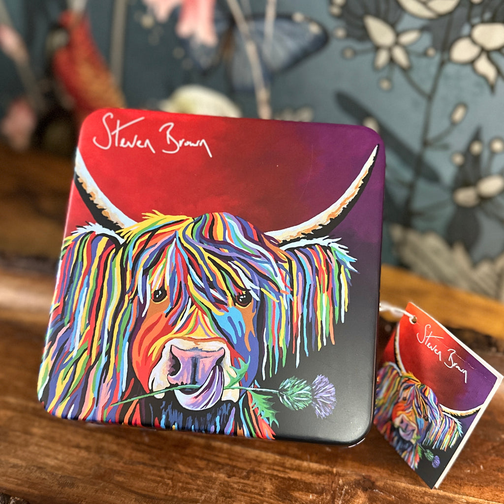 Highland Coo Salted Caramel Scottish Fudge Tin 7 oz