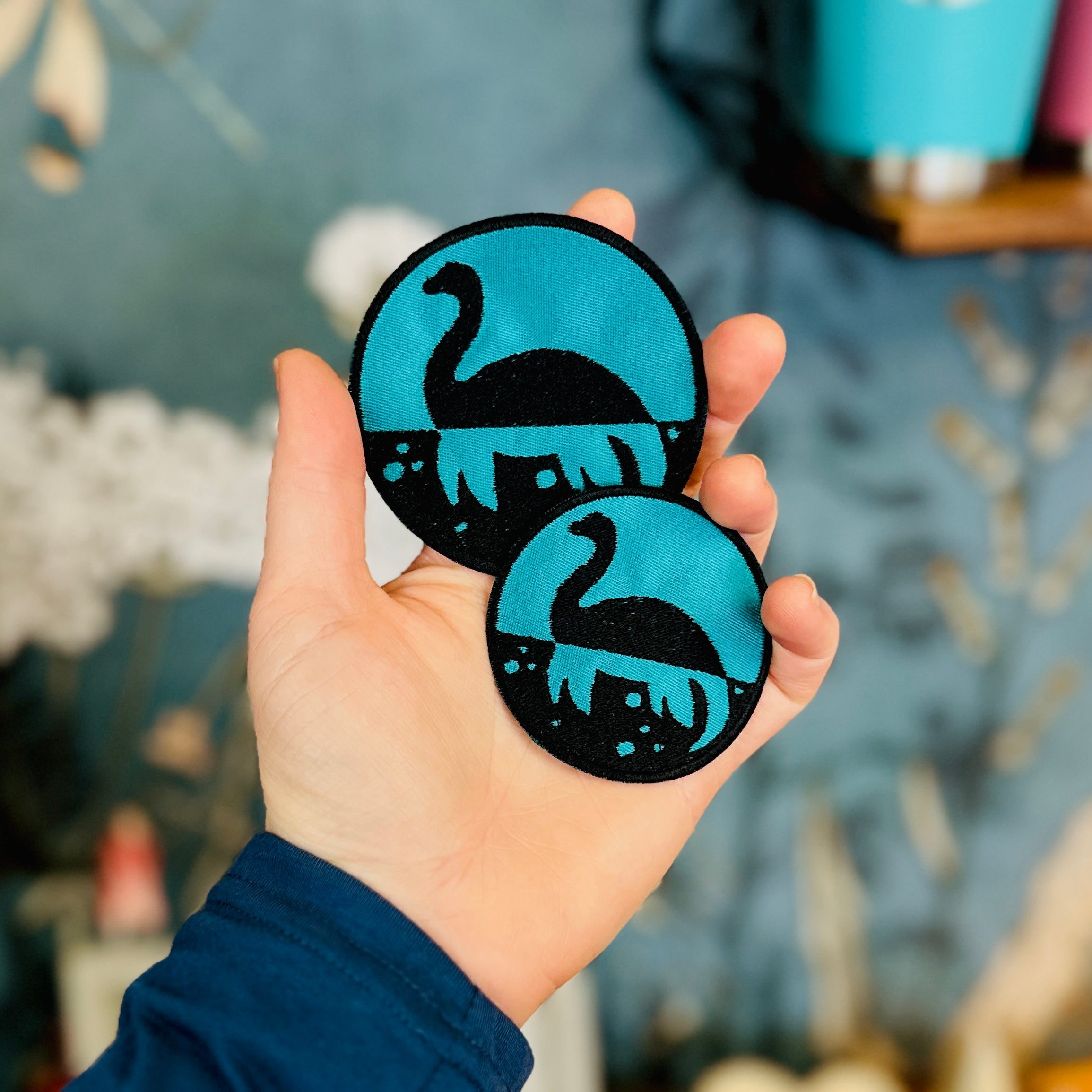 Loch Ness Monster Silhouette Iron-On Patches