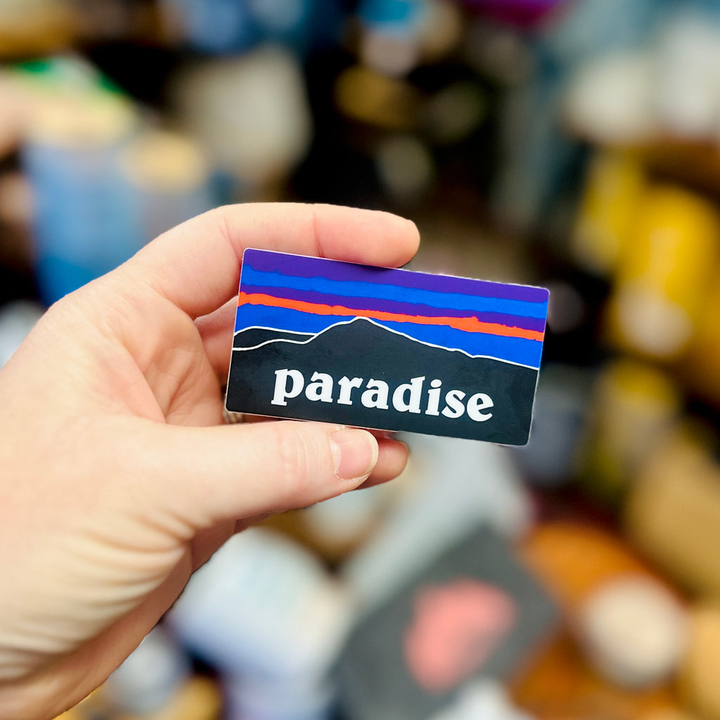 Paradise Sawmill Peak Silhouette 3" Sticker