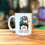 Sassy Lassie Irish Messy Bun 11oz Enamel and Ceramic Mugs