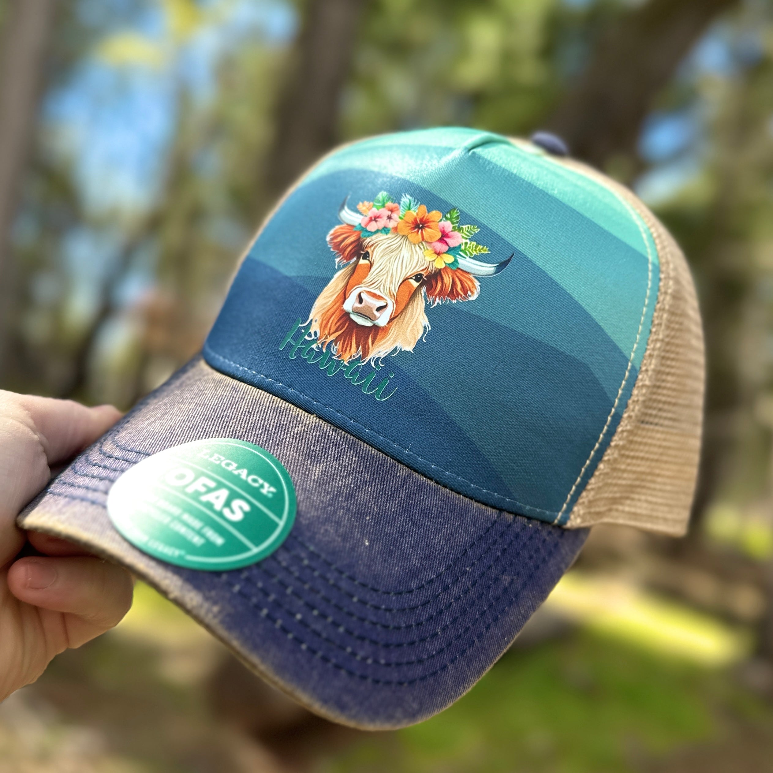 Hawaii State Coo Patterned Legacy Trucker Hat