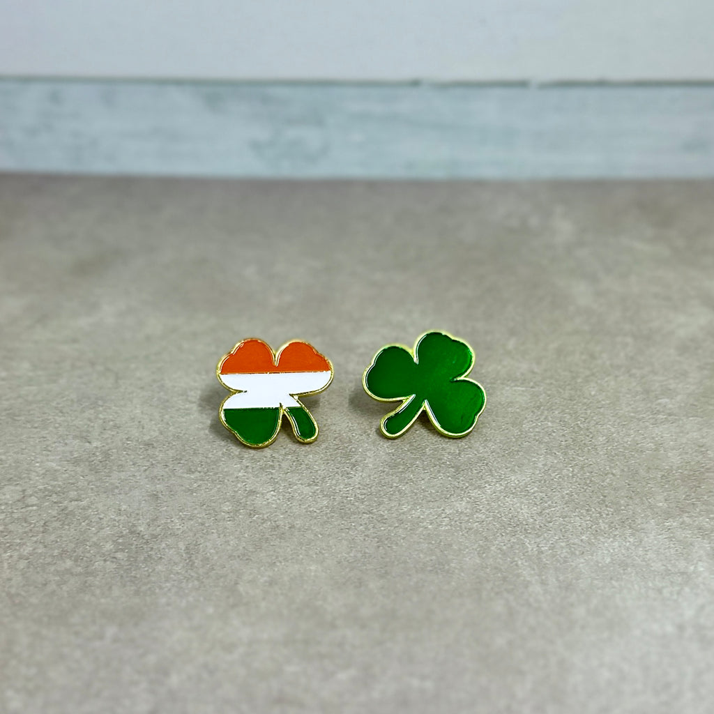 Irish Shamrock Small Enamel Coated Metal Pins