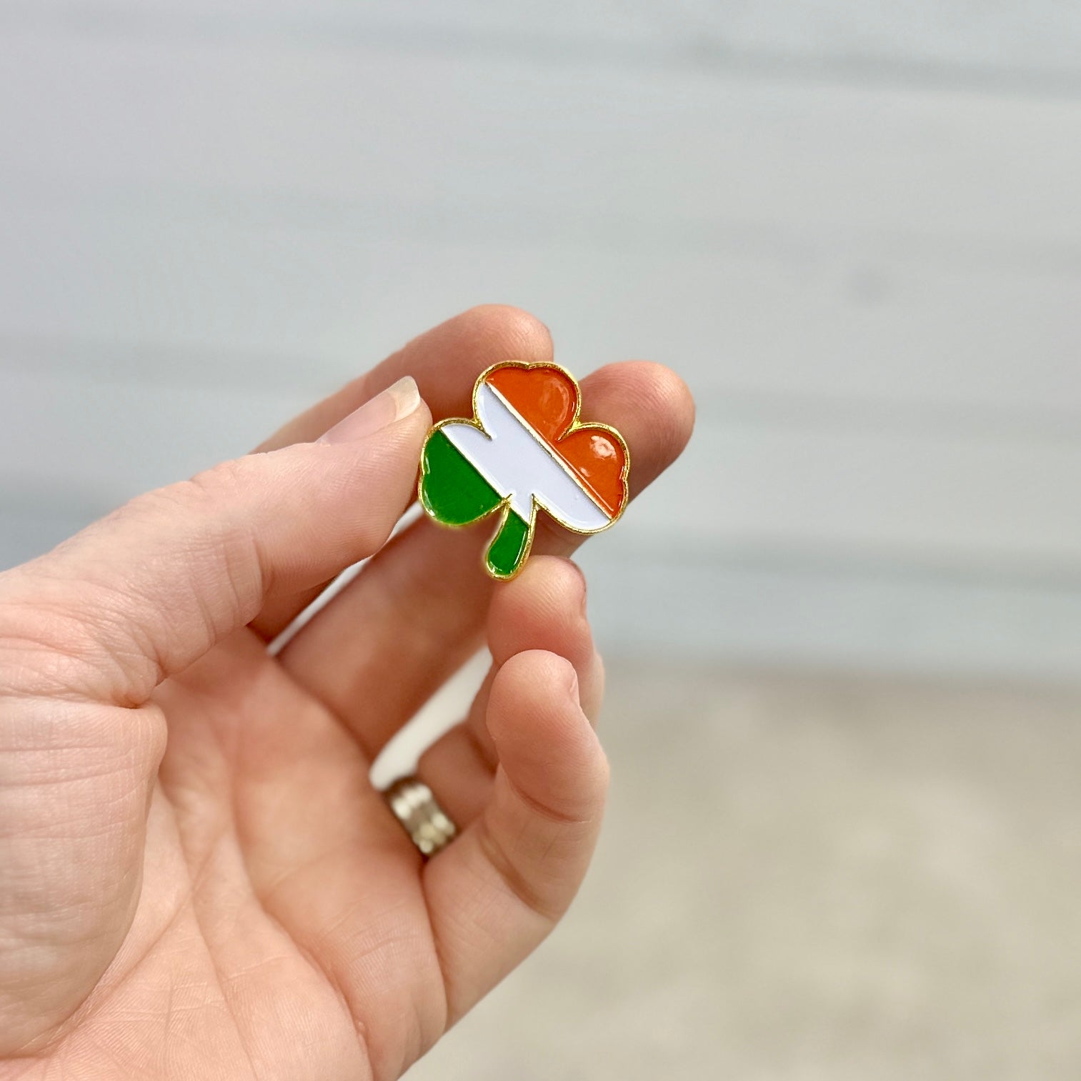 Irish Shamrock Small Enamel Coated Metal Pins