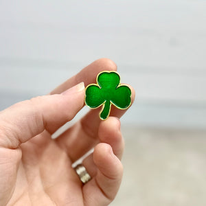 Irish Shamrock Small Enamel Coated Metal Pins