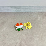 Irish Shamrock Small Enamel Coated Metal Pins