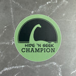 Loch Ness Monster Silhouette "Hide 'n Seek Champion" 3" Sticker