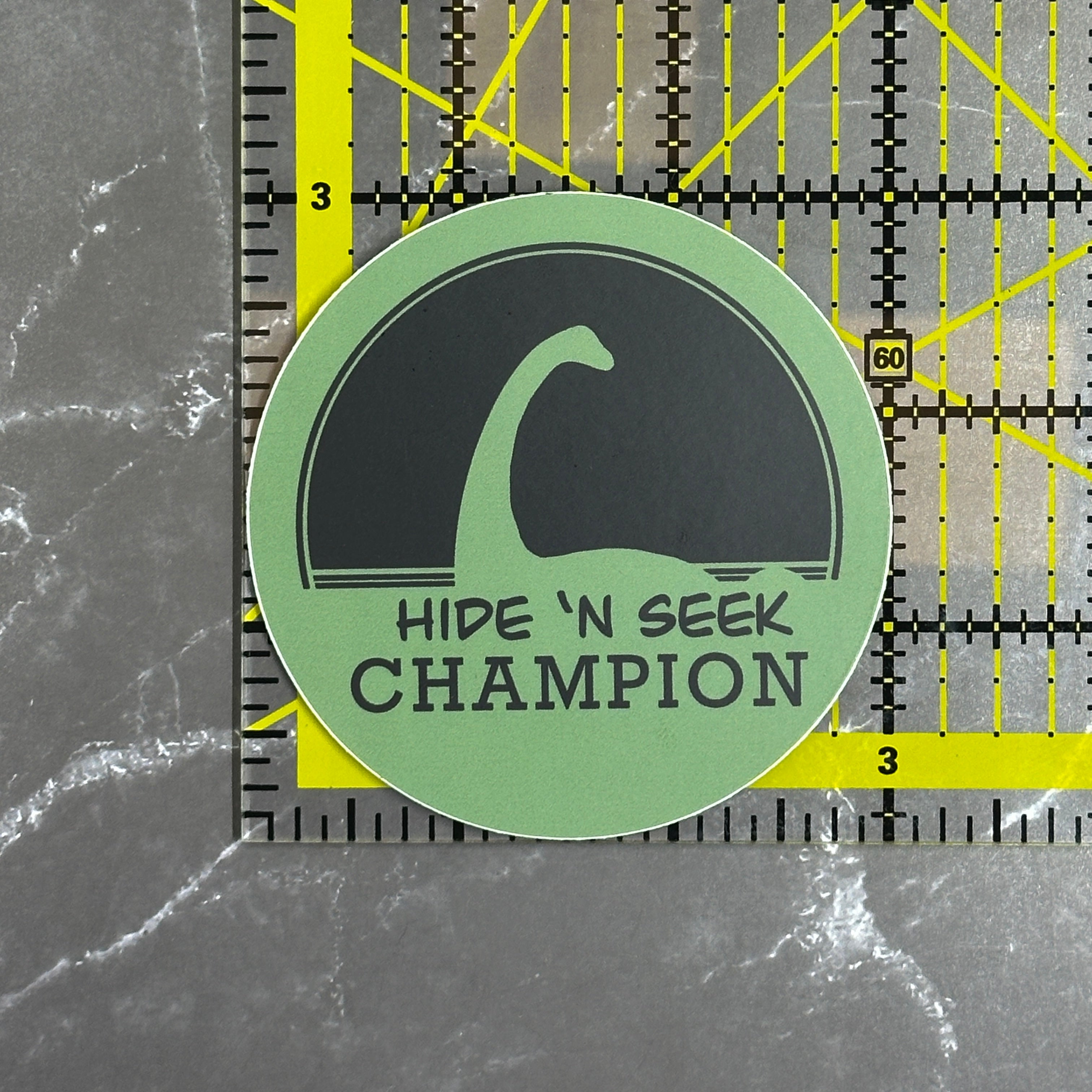 Loch Ness Monster Silhouette "Hide 'n Seek Champion" 3" Sticker