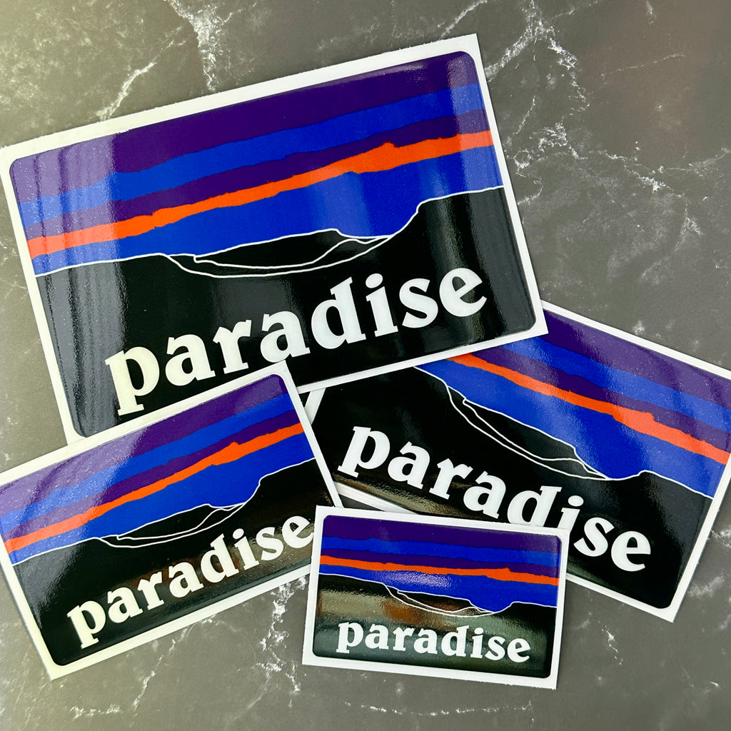 Paradise Butte Creek Canyon Silhouette Decal Stickers
