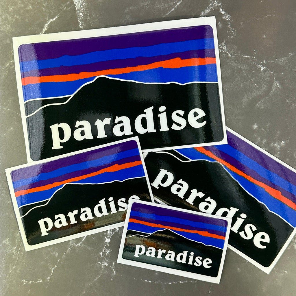 Paradise Sawmill Peak Silhouette Decal Stickers
