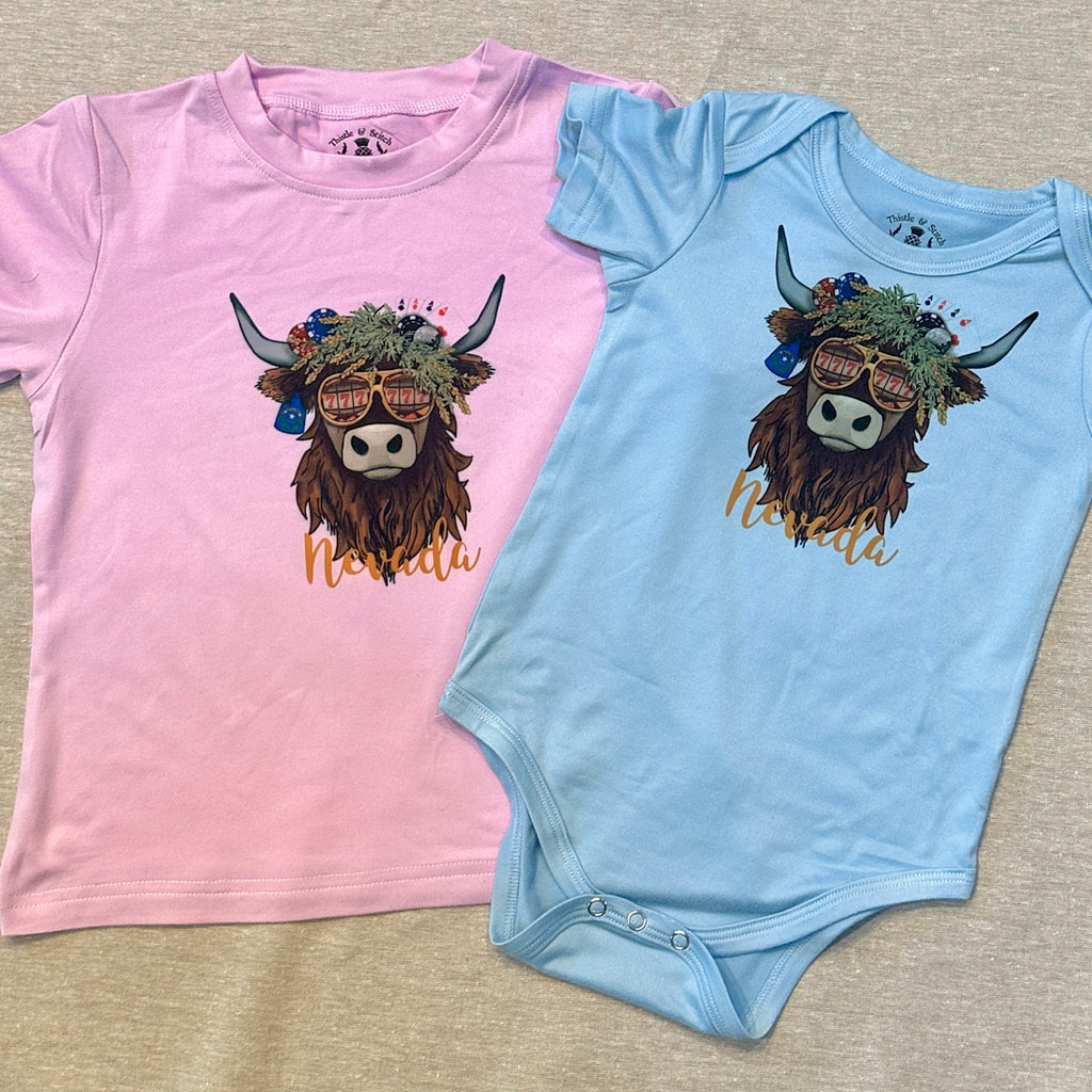 Nevada State Coo Kids Toddler Shirts and Onesies