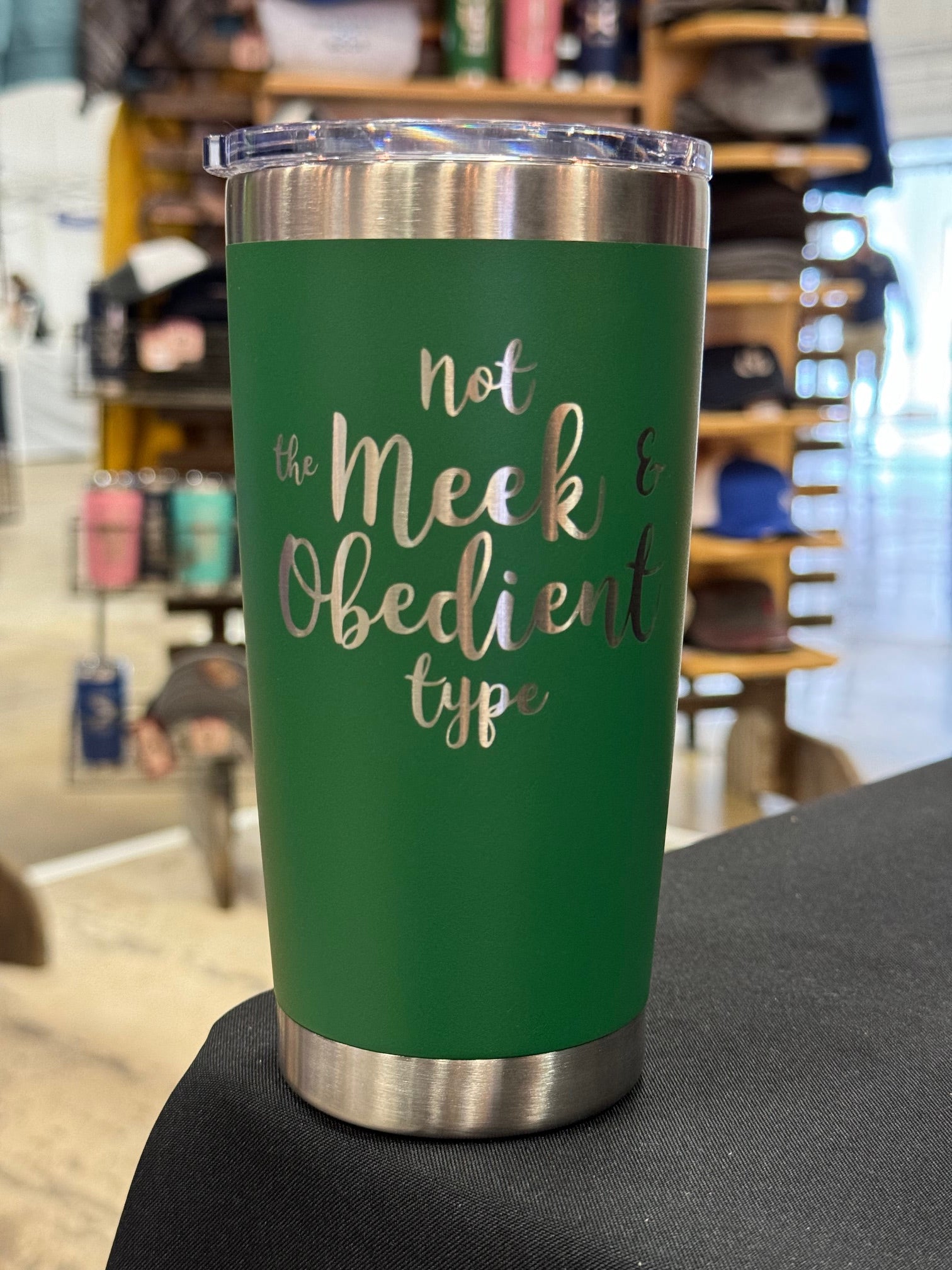 Not the Meek & Obedient Type Laser Engraved Powder Coated 20oz Double Walled Insulated Tumbler - Outlander Inspiration