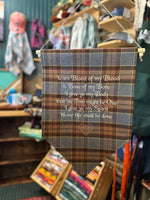 For let amorous kisses dwell... Outlander Quote Inspired Embroidered Banner Wall Hanging