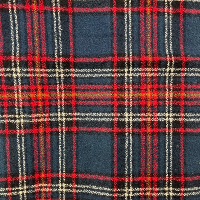 Tartan in Rich Navy, Red, White, Black and Mustard Yellow Plaid Flannel Infinity or Blanket Scarf