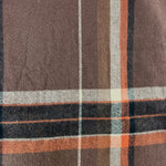 Mocha Spice Plaid - Milk Chocolate Brown, Copper Orange, Black and Cream Plaid Flannel Infinity or Blanket Scarf