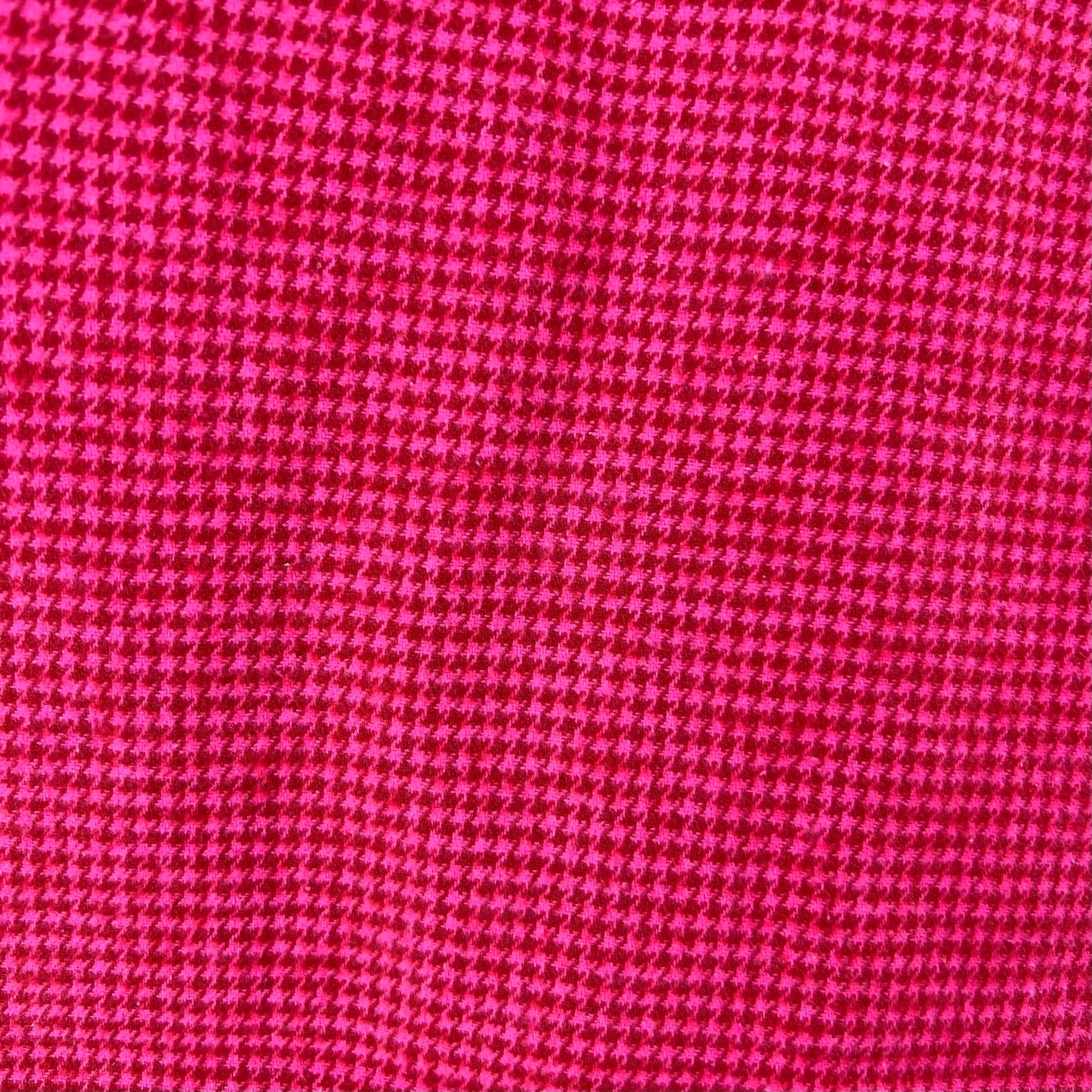 Red and Bright Pink Houndstooth Plaid Flannel Infinity or Blanket Scarf
