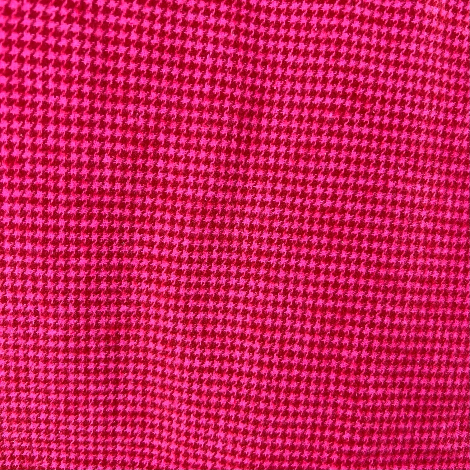 Red and Bright Pink Houndstooth Plaid Flannel Infinity or Blanket Scarf