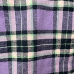 Lavender, Mint Green, Black and White Plaid Flannel Infinity or Blanket Scarf