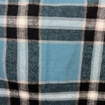 Dusty Blue, Black, White and Tan Plaid Flannel Infinity or Blanket Scarf