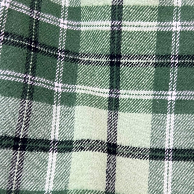 Dusty Matcha Green Plaid Flannel Infinity or Blanket Scarf