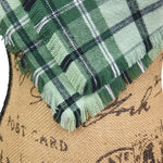 Dusty Matcha Green Plaid Flannel Infinity or Blanket Scarf