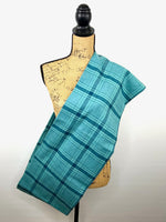 Luxe Collection Shades of Teal Plaid Infinity and Blanket Scarves