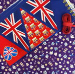 Coronation Day Bunting w/ Gold Metallic Panel and Project Kits
