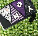 Happy Halloween Bunting Panel from the Glow in the Dark Witchy Woods Collection