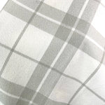 100% Organic Cotton Marshmallow White and Soft Grey Plaid Infinity and Blanket Scarves
