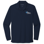 Adult Size Dry-Zone Long Sleeve Embroidered Polo Shirts - Elementary School