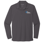 Adult Size Dry-Zone Long Sleeve Embroidered Polo Shirts - Middle School
