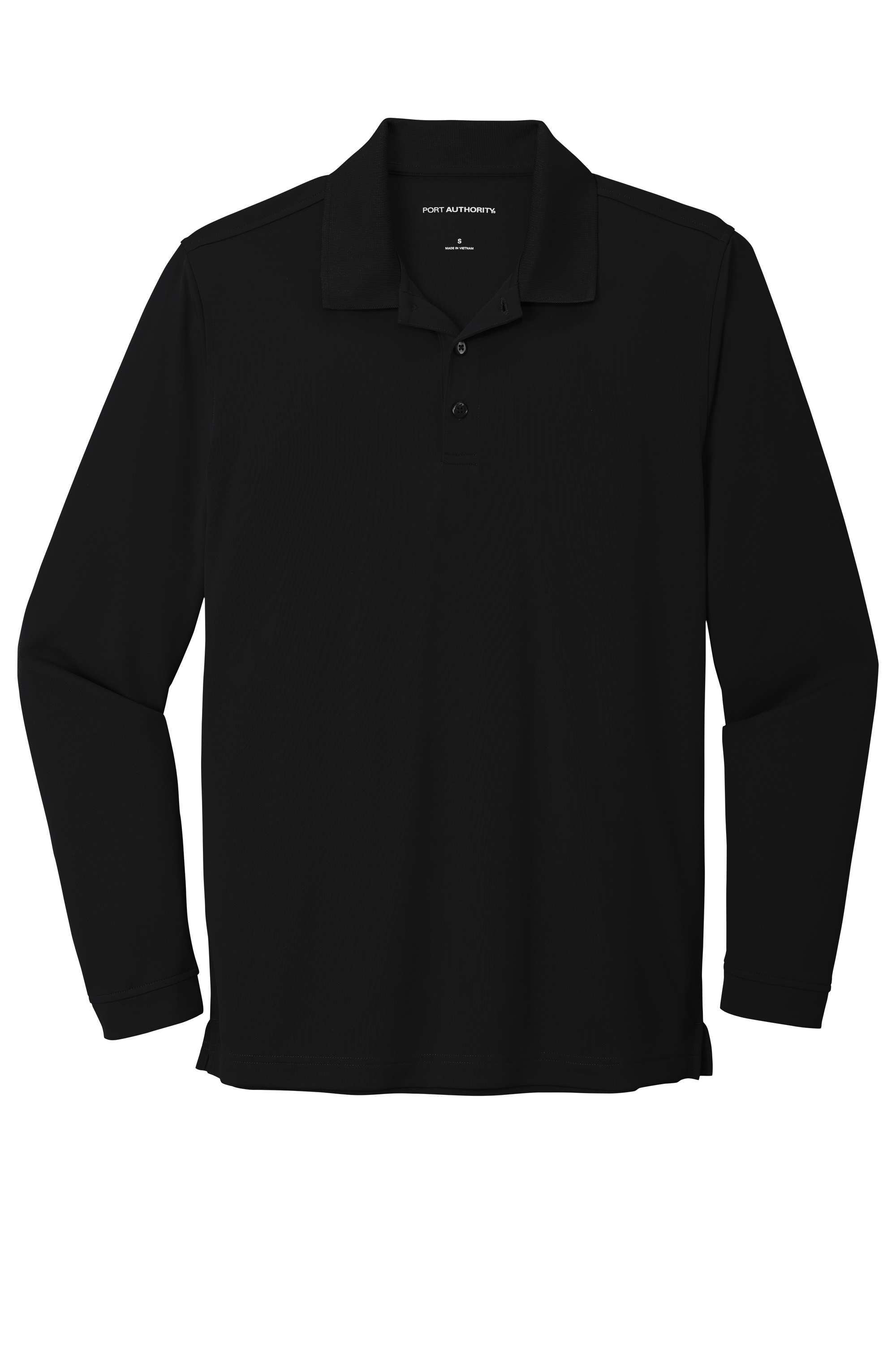Adult Size Dry-Zone Long Sleeve Embroidered Polo Shirts - Middle School