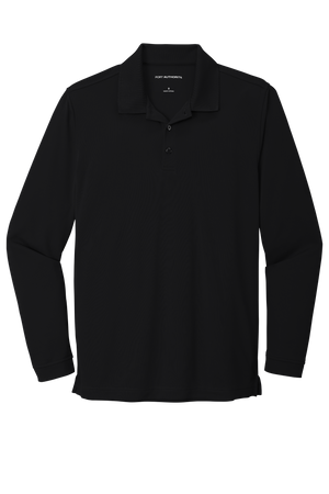 Adult Size Dry-Zone Long Sleeve Embroidered Polo Shirts - Middle School