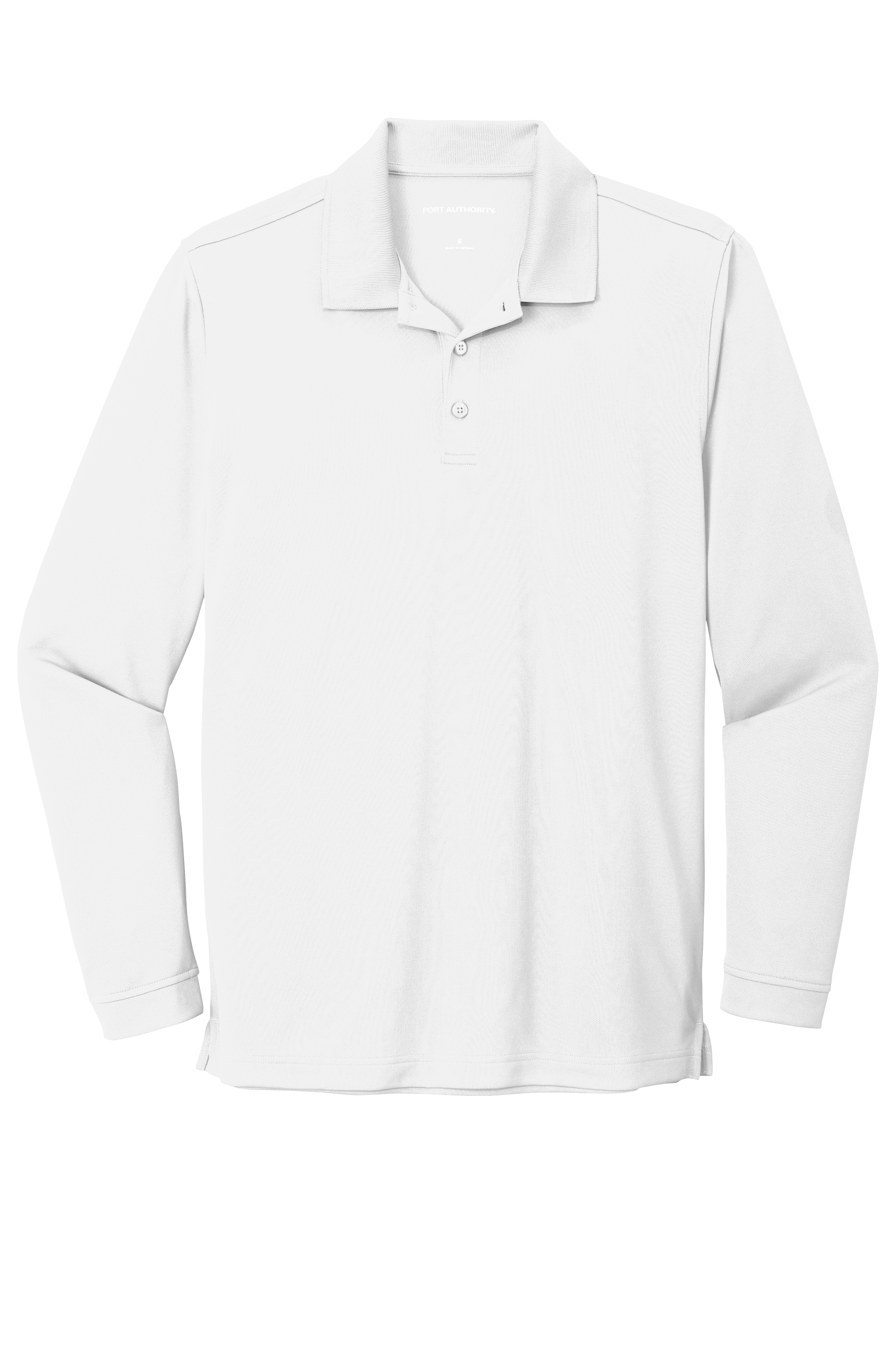 Adult Size Dry-Zone Long Sleeve Embroidered Polo Shirts - Elementary School