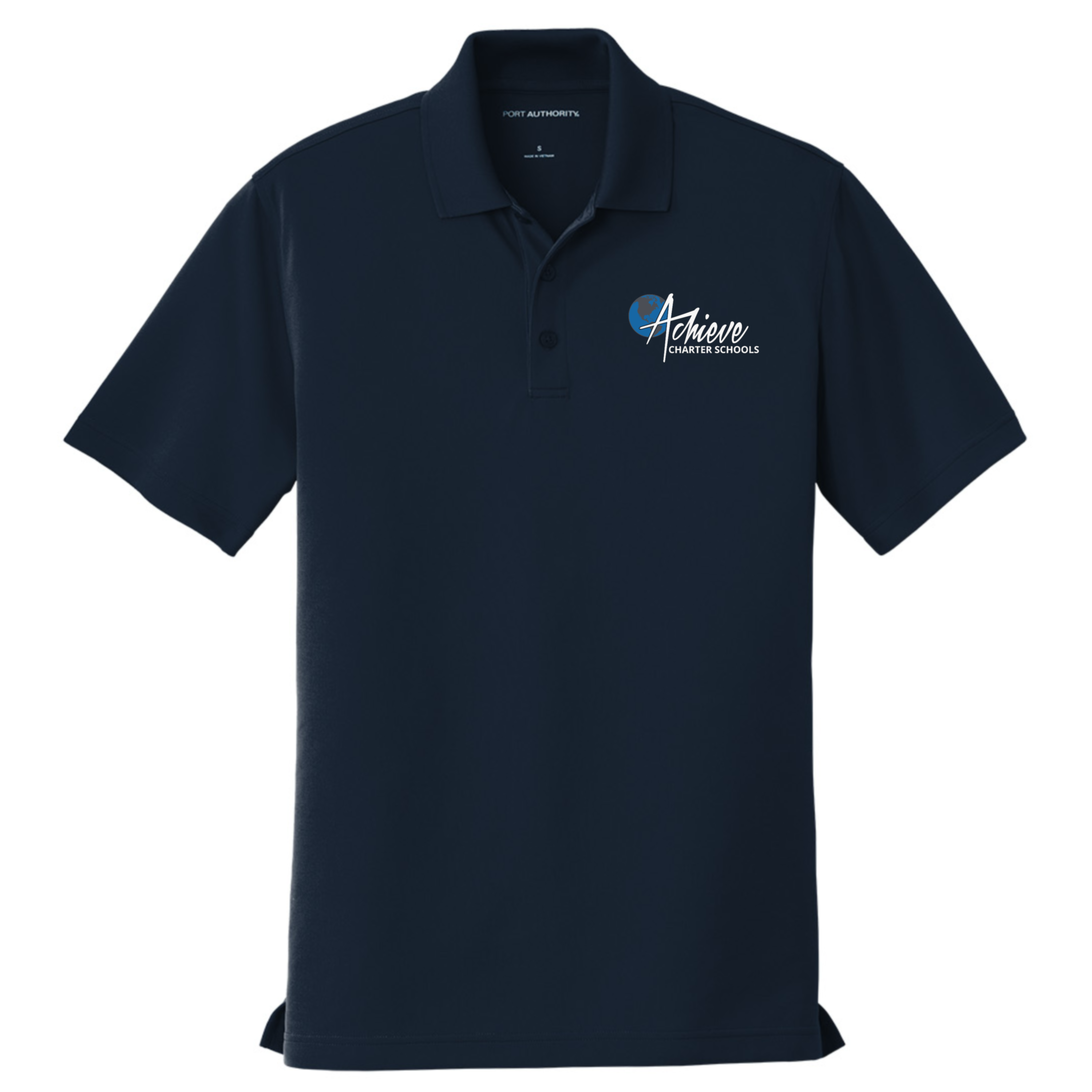 Adult Size Dry-Zone Embroidered Polo Shirts - Elementary School