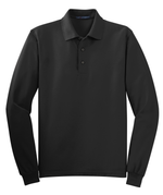 Adult Unisex Men's Pique Long Sleeve Embroidered Polo Shirts - Middle School
